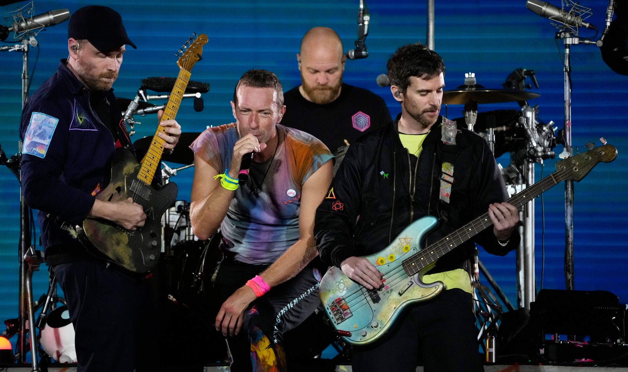Das neue Album von Coldplay wird auch als Platte aus recycelten Plastikflaschen erscheinen. Foto: Chris Pizzello/Invision/AP/dpa