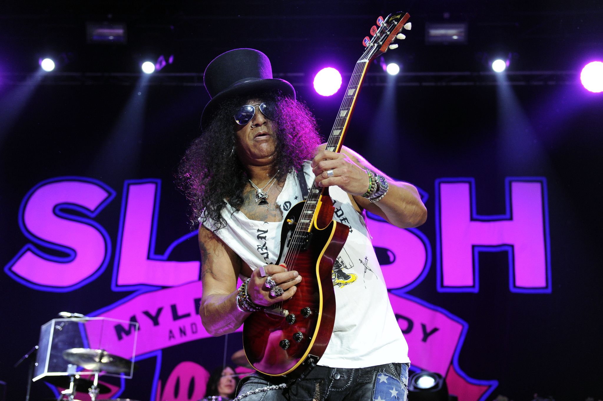 Slash ist eigentlich gerade auf Tour. Foto: Herbert P. Oczeret/APA/dpa